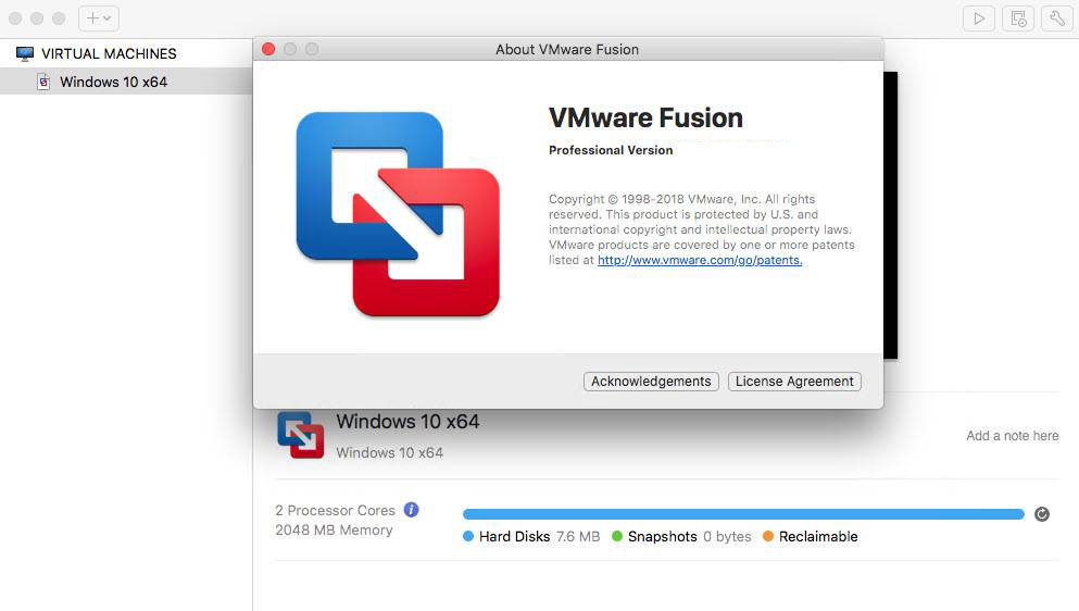 vmware fusion key